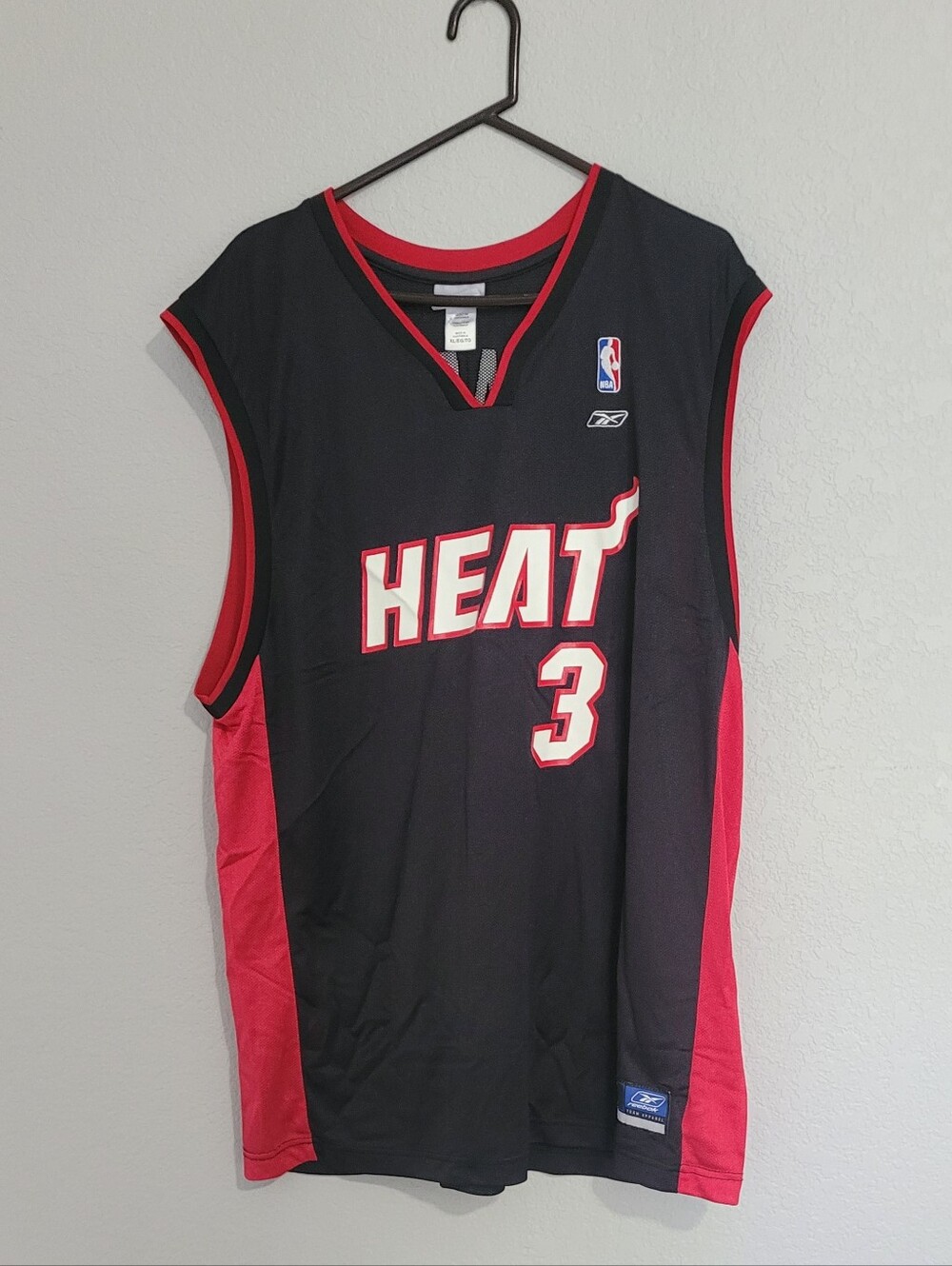 Miami Heat Dwyane Wade #3 Black & Red Reebok Jersey